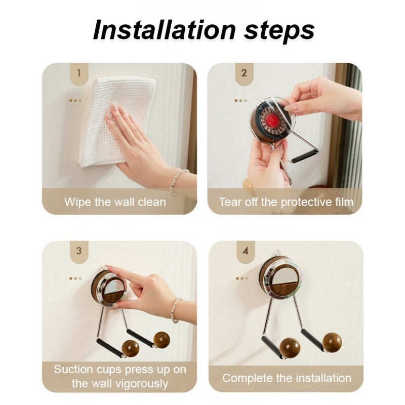 Punch-Free Suction Cup Hair Dryer Holder