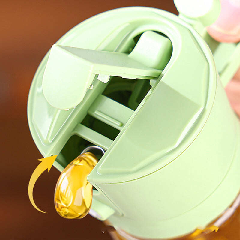 Dual-Function Oil Dispenser with Spray Nozzle