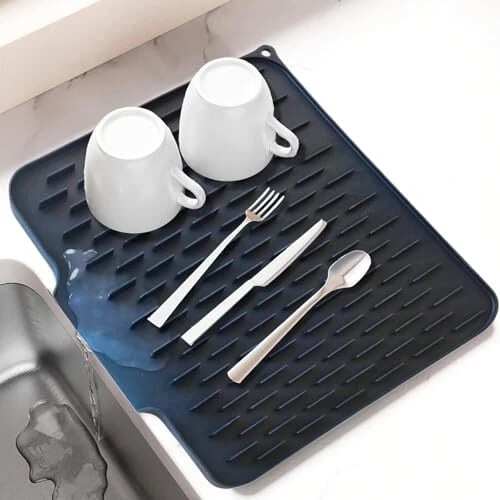 💥No-Spill Silicone Worktop Saver – Heat-Resistant & Non-Slip Mat for Drip-Free Drying💥