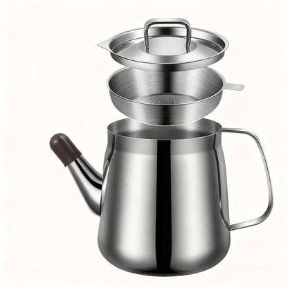 📢📢50% OFF🔥Durable Stainless Steel Oil Filter Pot