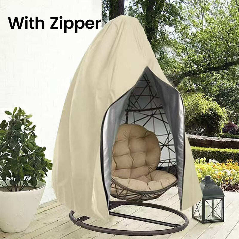 🪑Heavy‑Duty Waterproof Hanging Egg Chair Cover – UV resistant, durable Oxford cloth, easy zipper. Protects year‑round.